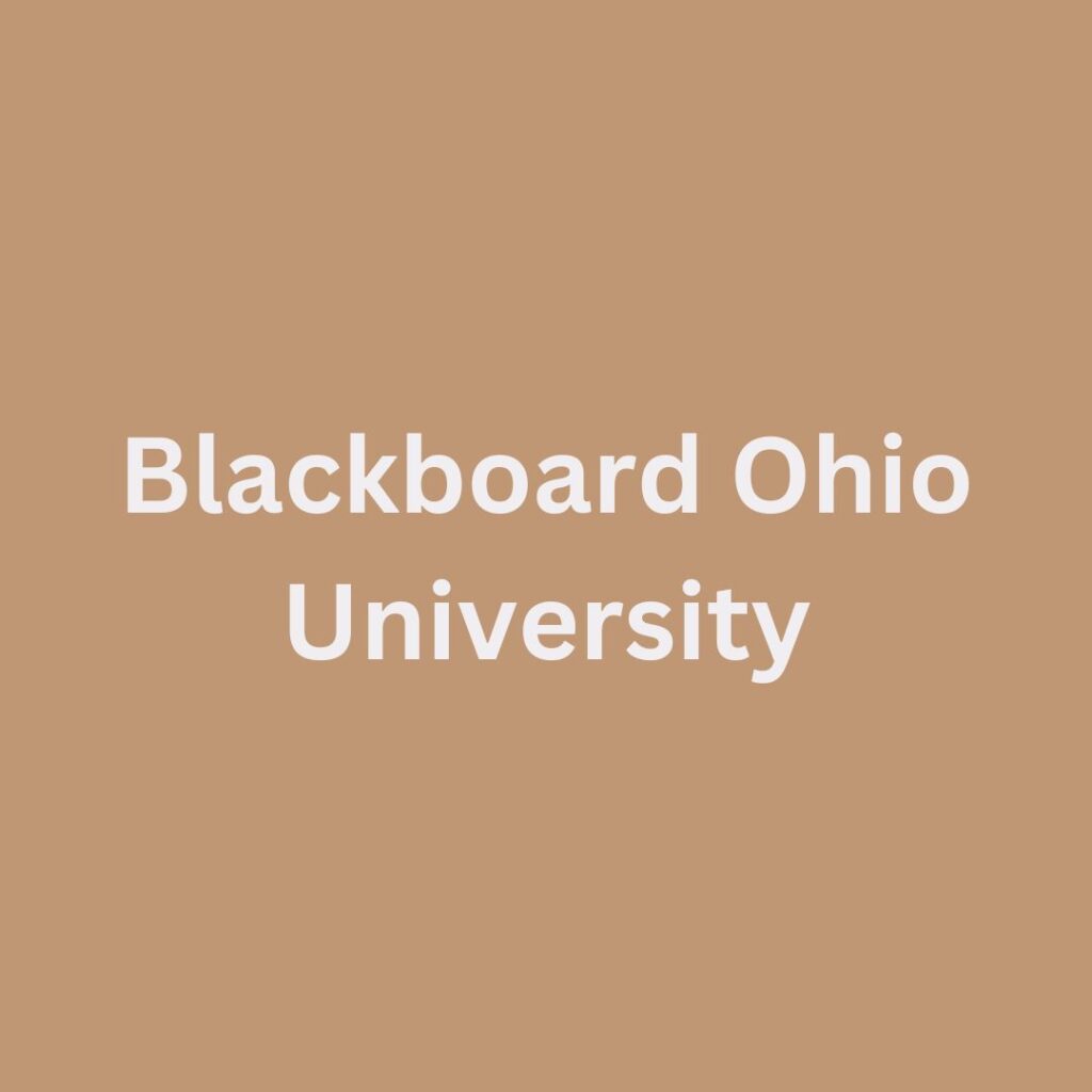 Blackboard Ohio University